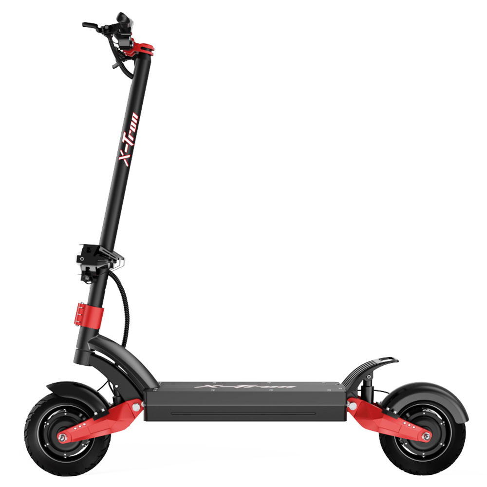 X-Tron X10 Pro 10 Inch Folding Off-Road Electric Scooter 1600W *2 Motor 60V 20.8Ah Battery Max Speed 65-70km/h Max load 150KG - Red