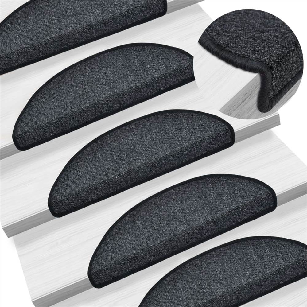 

Stair Mats 10 pcs 56x20 cm Anthracite