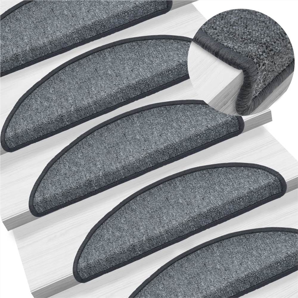 

Stair Mats 10 pcs 56x20 cm Dark Grey