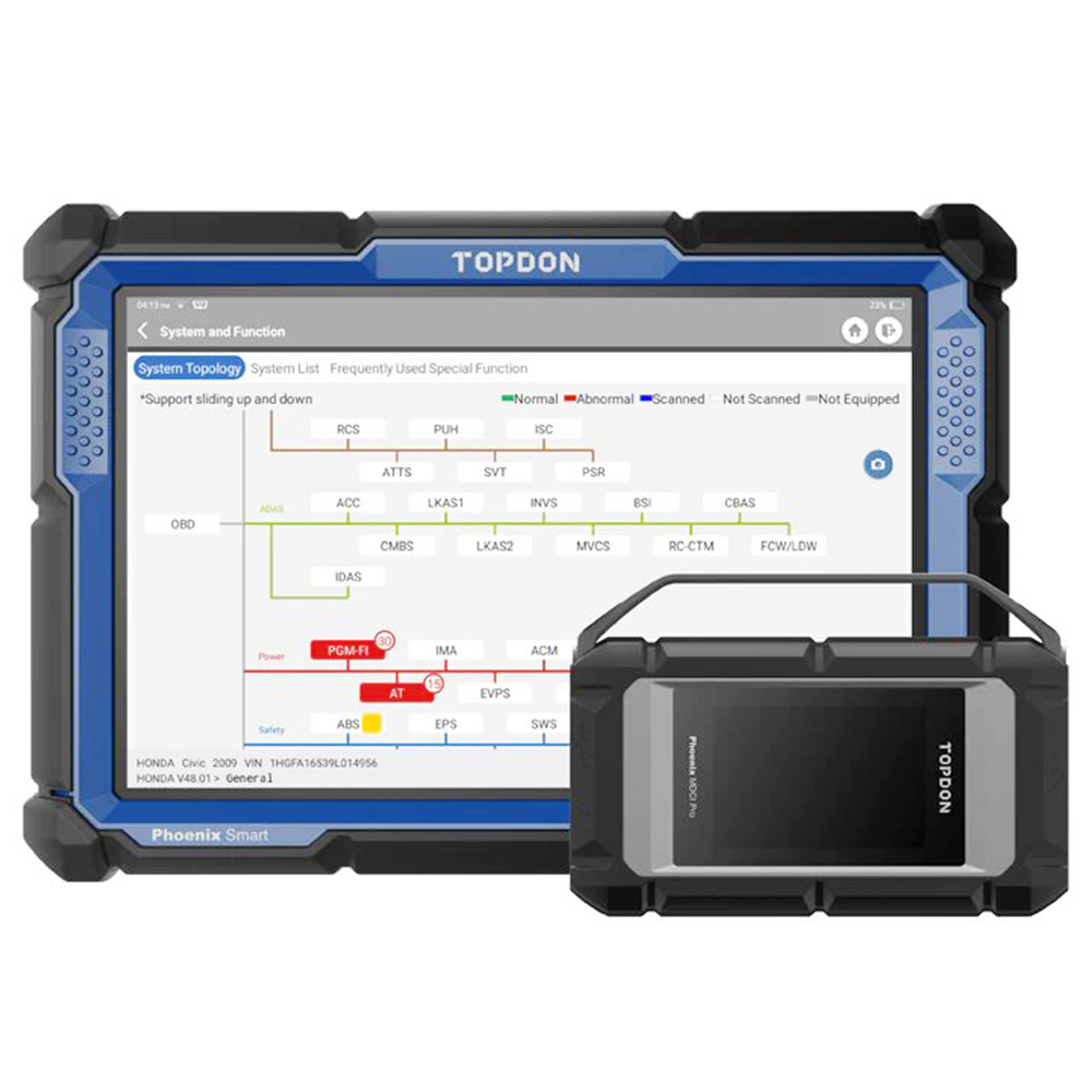 TOPDON Phoenix Smart Car Intelligent Diagnostic Tools met Phoenix MDCI Pro, 4-coreprocessor, 10.1-inch HD-touchscreen