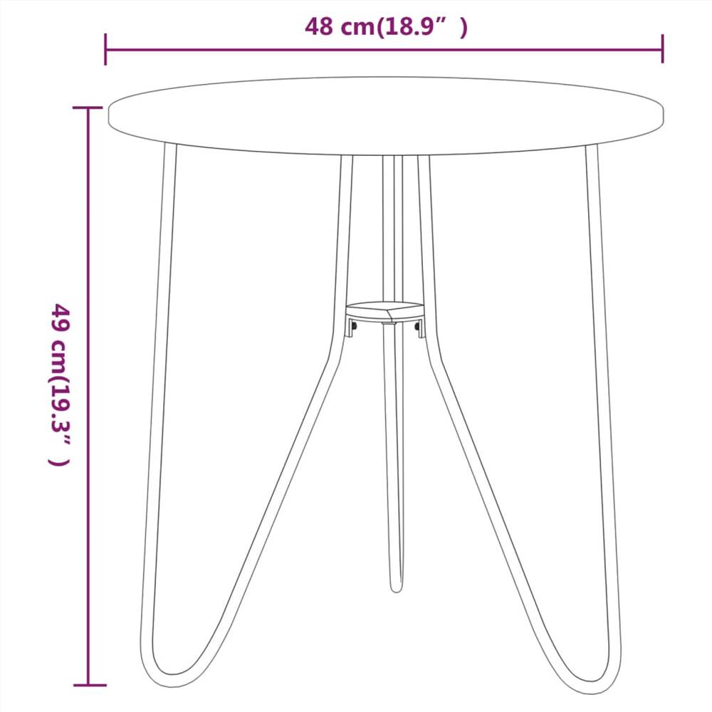 Tea Table Gold and Black Marble 48 cm MDF and Iron