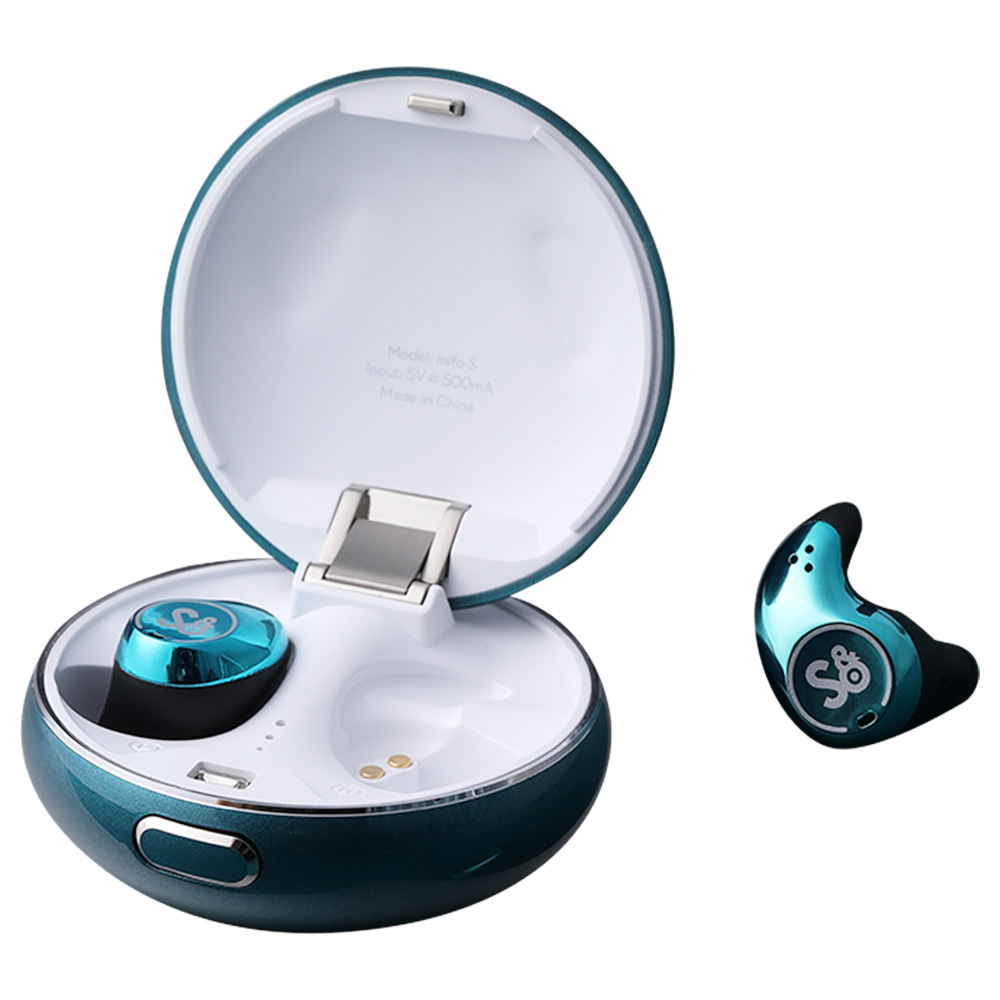 Mifo S Bluetooth 5.2 ANC Blanced Armature TWS-oortelefoon, Adaptive ANC, Strong Mild Passthrough, IPX7 Waterproof, 40 uur speeltijd, 15 minuten opladen gedurende 2 uur, lage latentiemodus, slaapmodus, blauw