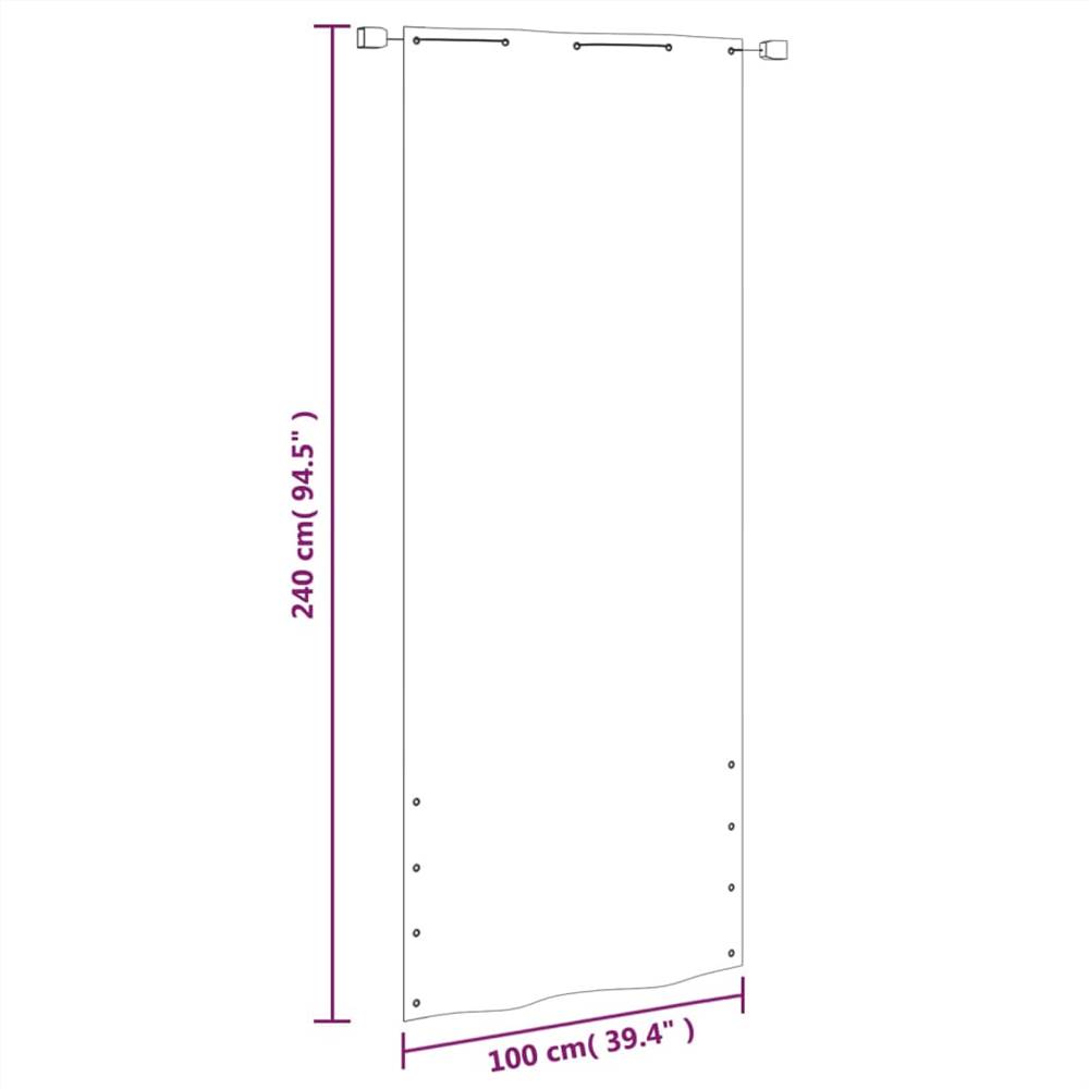 Balcony Screen White 100x240 cm Oxford Fabric