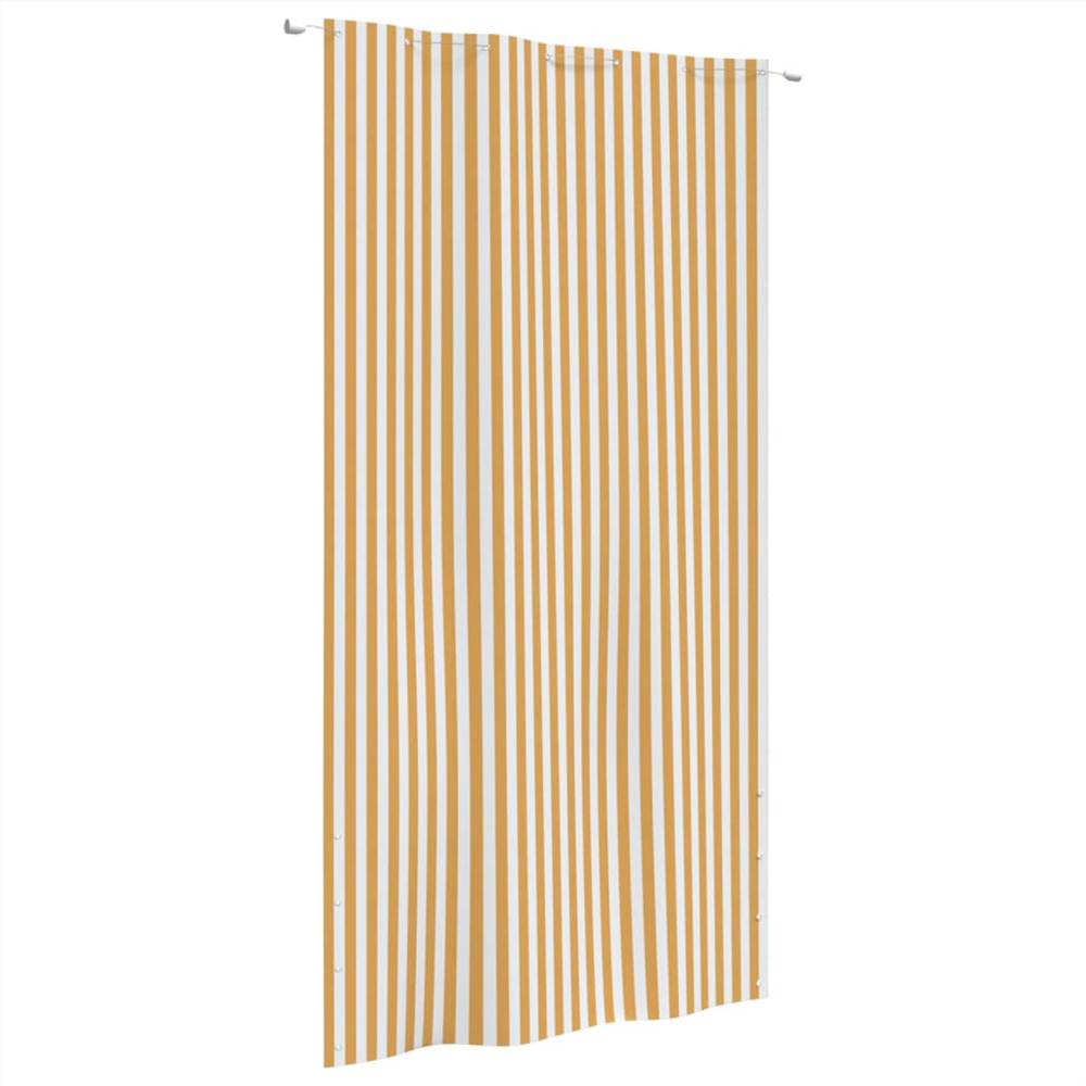 

Balcony Screen Yellow and White 140x240 cm Oxford Fabric