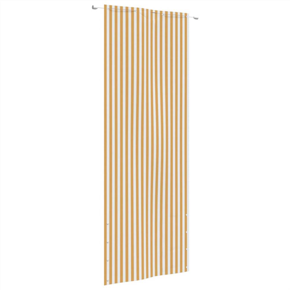 

Balcony Screen Yellow and White 80x240 cm Oxford Fabric