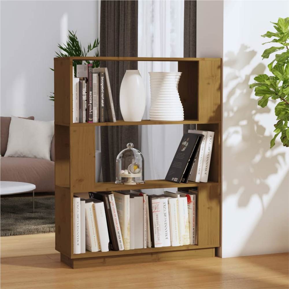 

Book Cabinet/Room Divider Honey Brown 80x25x101 cm Solid Wood