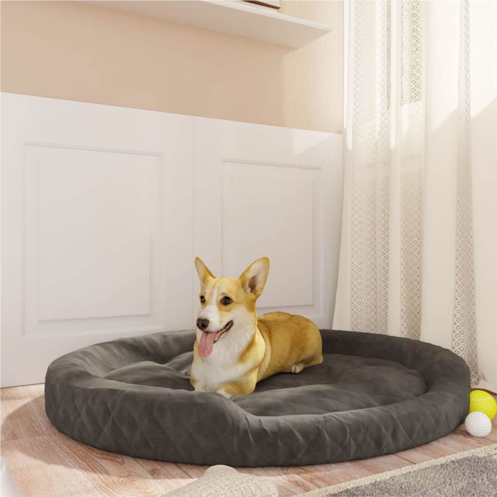 

Dog Bed Dark Grey 110x90x23 cm Plush