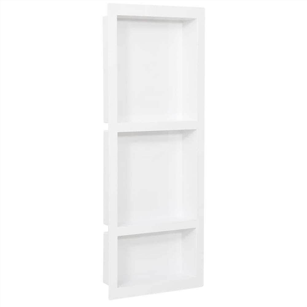 

Shower Niche with 3 Compartments Matt White 41x99x9 cm