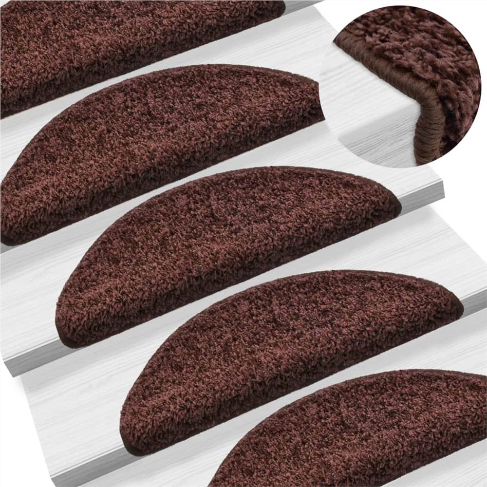 

Stair Mats 10 pcs 65x25 cm Brown