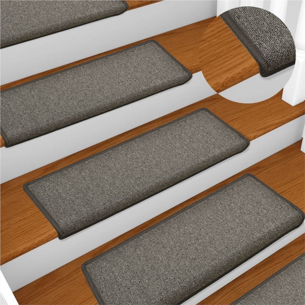 

Stair Mats 10 pcs 65x25 cm Dark Grey