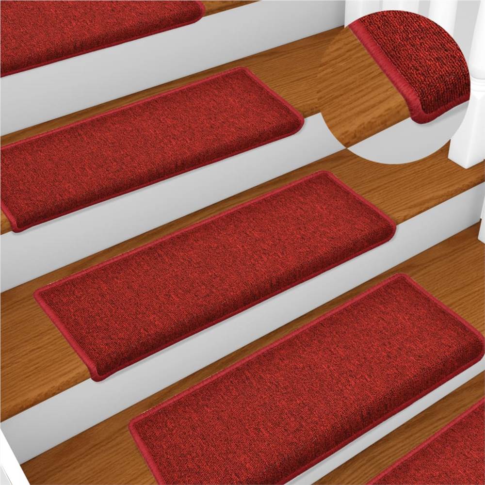 

Stair Mats 10 pcs 65x25 cm Red