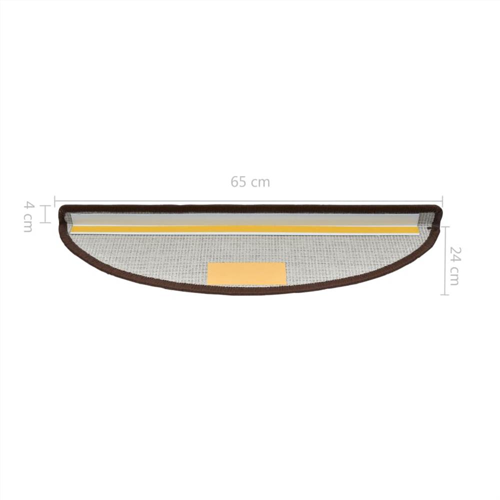 Stair Mats 10 pcs 65x28 cm Coffee Brown