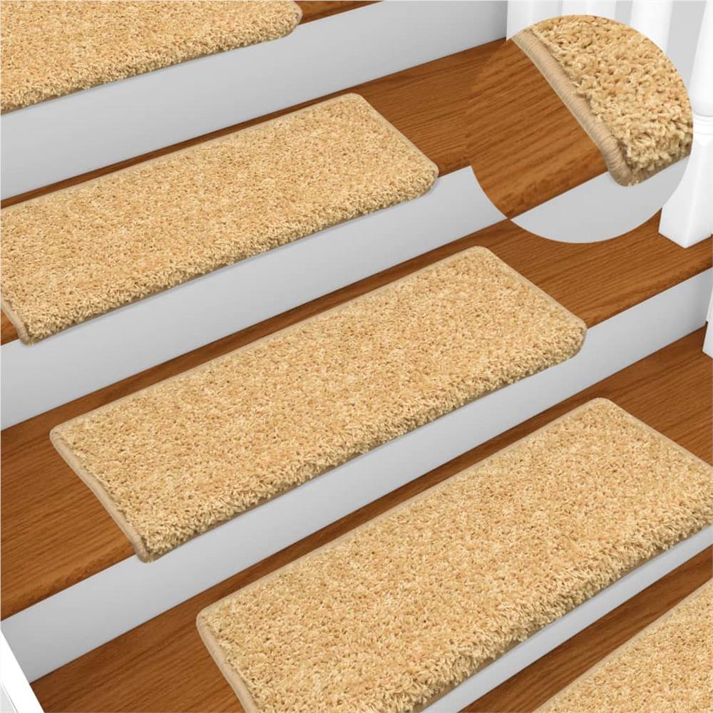 

Stair Mats 5 pcs 65x25 cm Beige