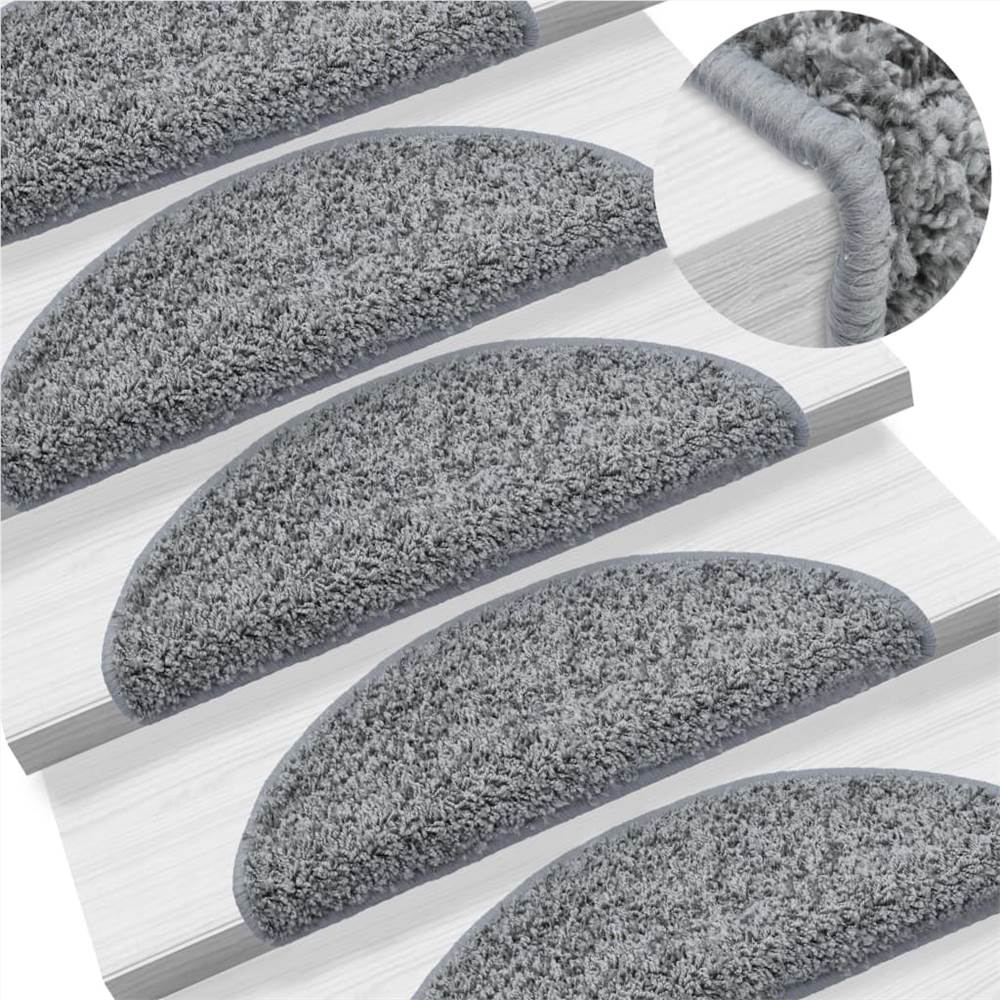 

Stair Mats 5 pcs 65x25 cm Grey