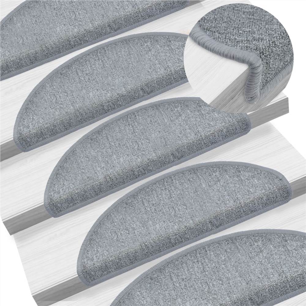 

Stair Mats 5 pcs 65x28 cm Light Grey