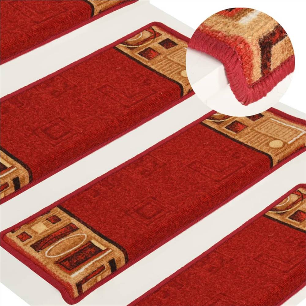 

Stair Mats Self-adhesive 5 pcs 65x25 cm Red