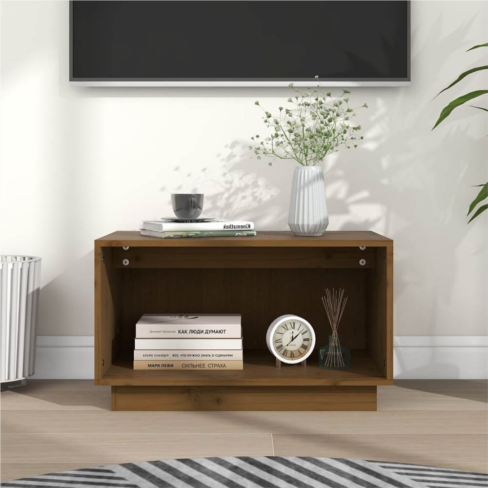 

TV Cabinet Honey Brown 60x35x35 cm Solid Wood Pine