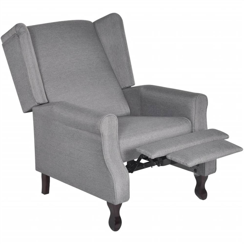 Adjustable Fabric TV Recliner/Armchair Grey