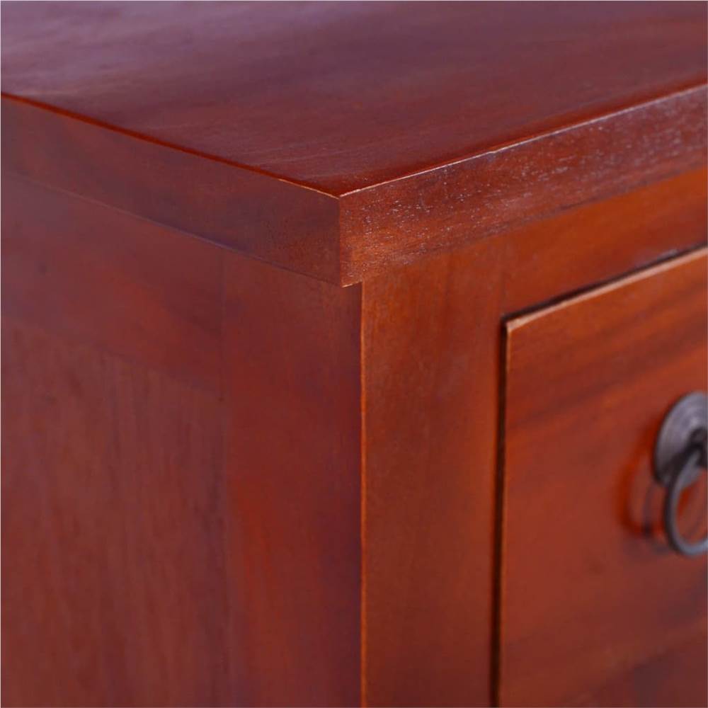 Chest of Drawers Classical Brown 45x35x100cm Solid Mahogany Wood