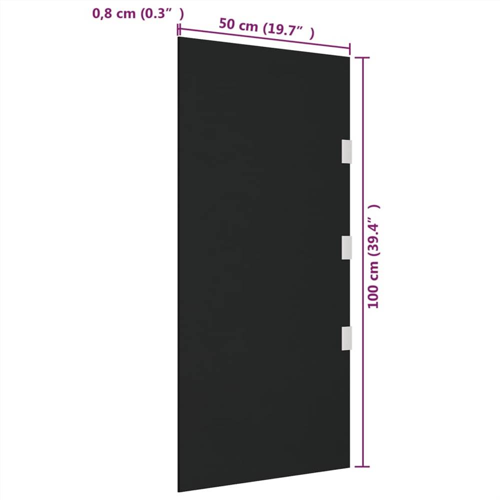 Door Canopies 2 pcs Black Tempered Glass