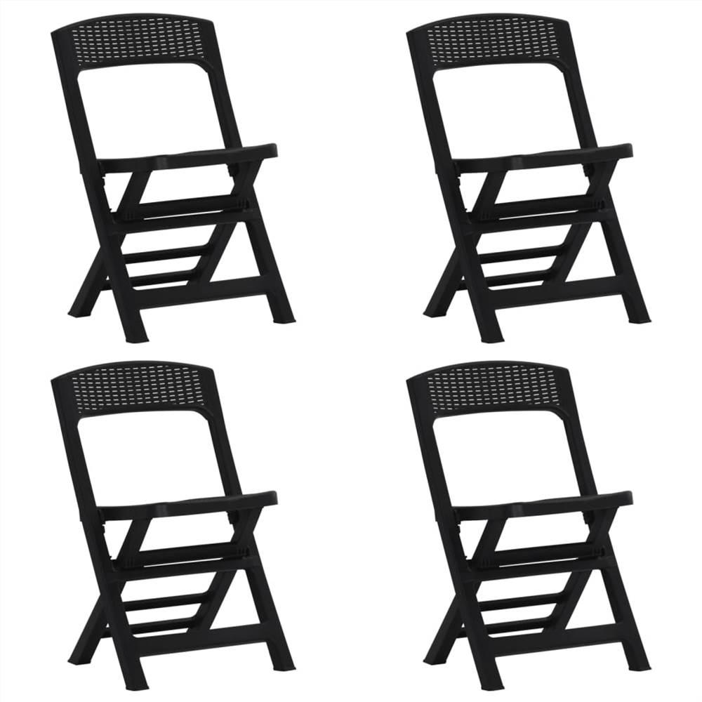 

Folding Garden Chairs 4 pcs PP Anthracite