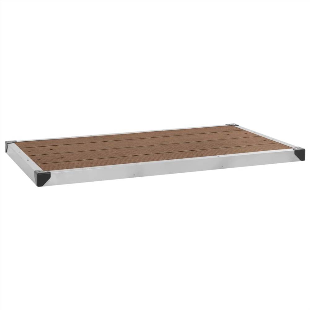 Garden Shower with Brown Base 220 cm Aluminium