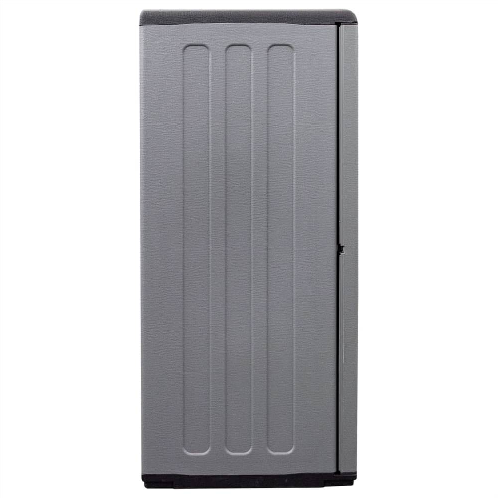 Garden Storage Cabinet Grey and Black 102x37x84 cm PP