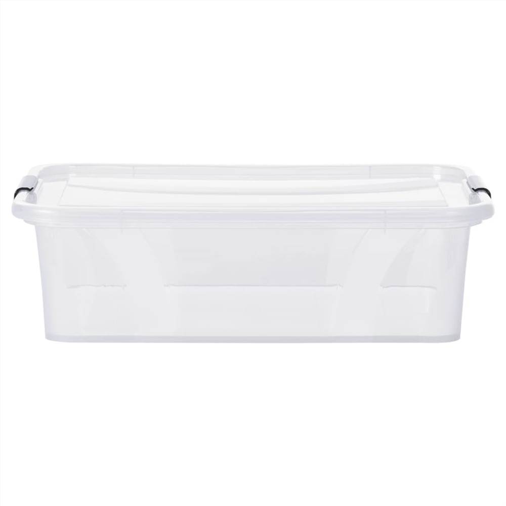 Storage Boxes with Lids 5 pcs Transparent 21 L