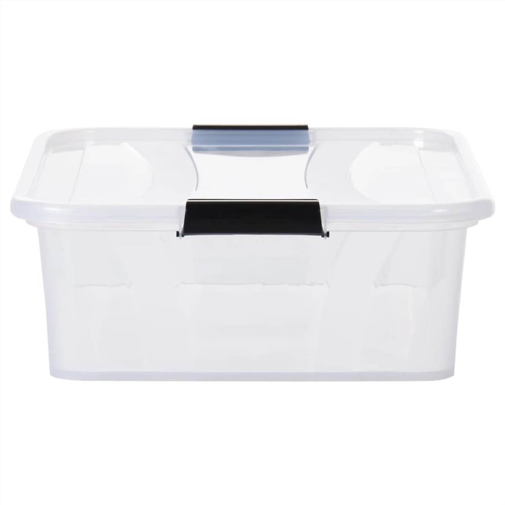 Storage Boxes with Lids 5 pcs Transparent 21 L