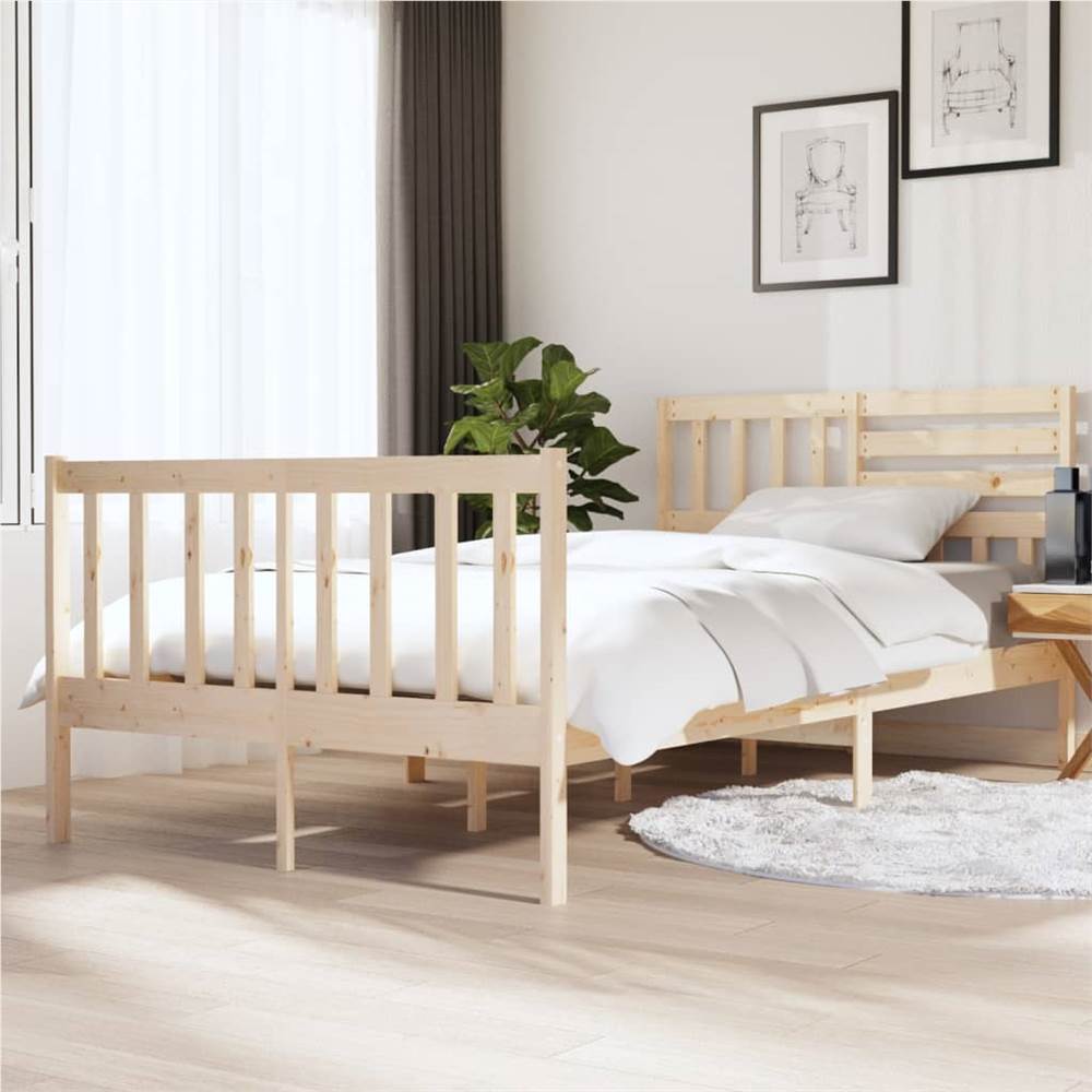 

Bed Frame Solid Wood 120x200 cm 4FT Small Double