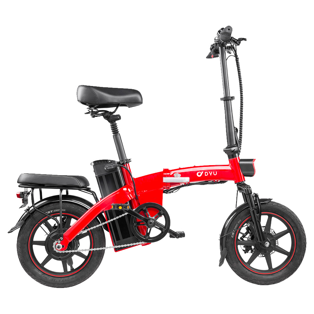 DYU A5 Electric Bicycle 350W Motor Max Speed 25km/h 36V 7.5Ah Battery 70km Max Range - Red