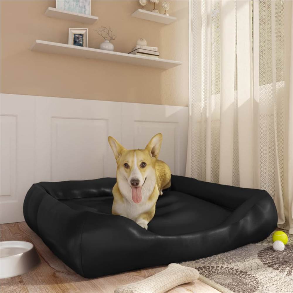 

Dog Bed Black 80x68x23 cm Faux Leather