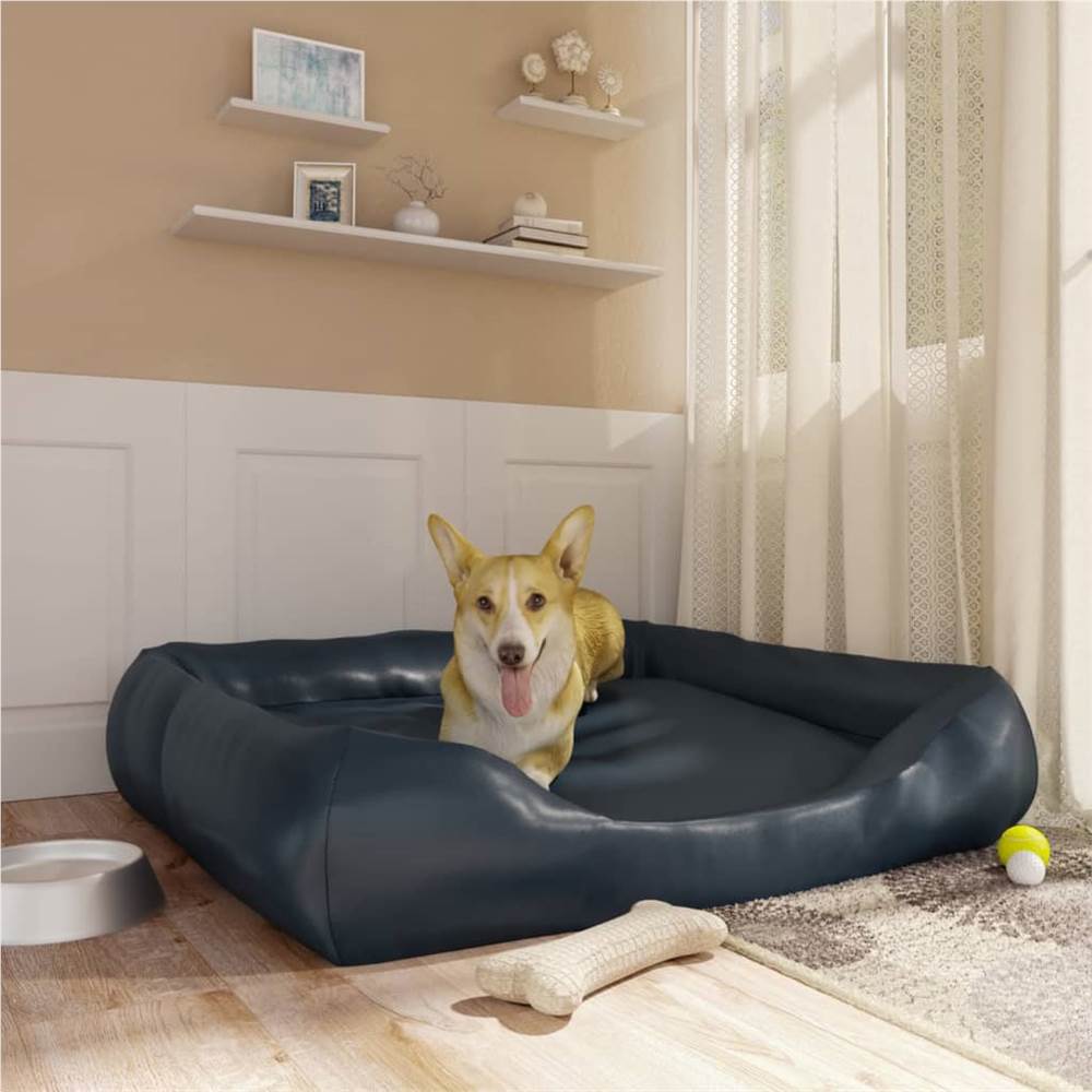 

Dog Bed Dark Blue 120x100x27 cm Faux Leather
