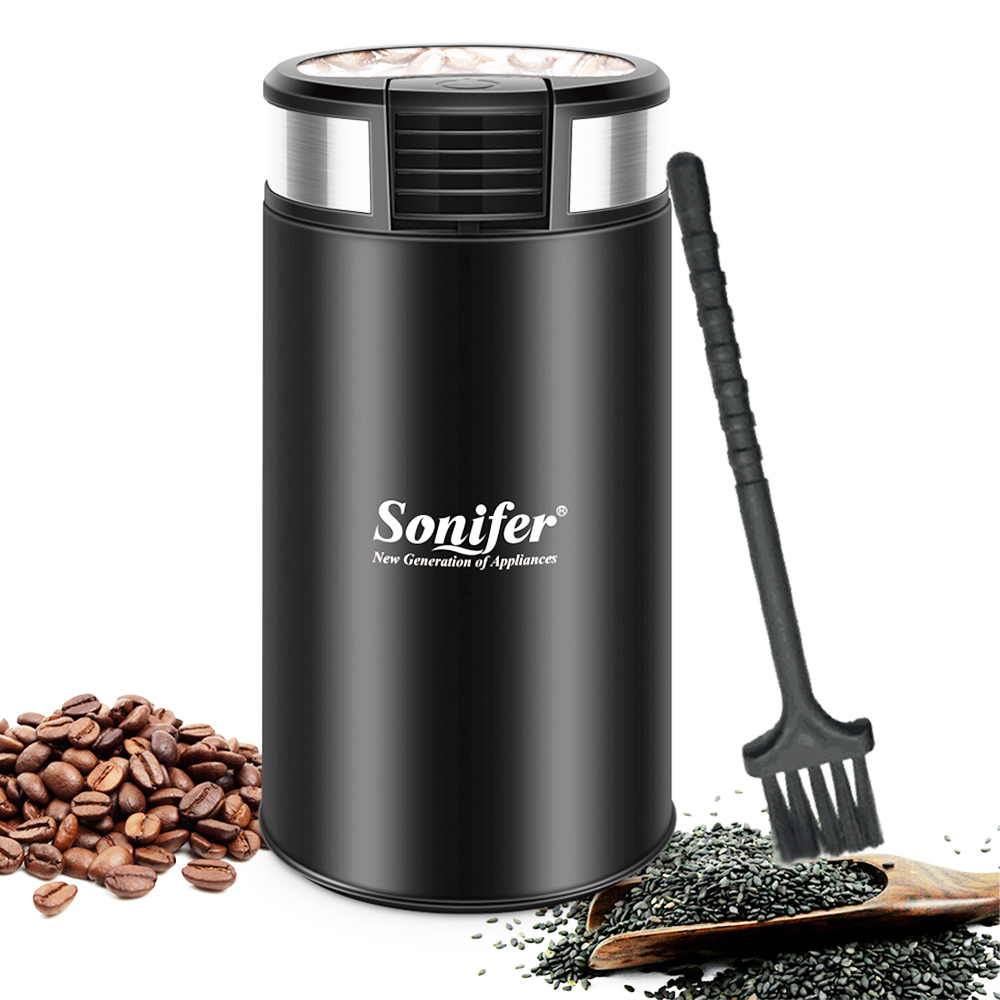 Sonifer SF3526 200W 50g Mini Elektrische Koffiemolen, Cafe Gras Noten Kruiden Granen Peper Koffiebonen Slijpmachine