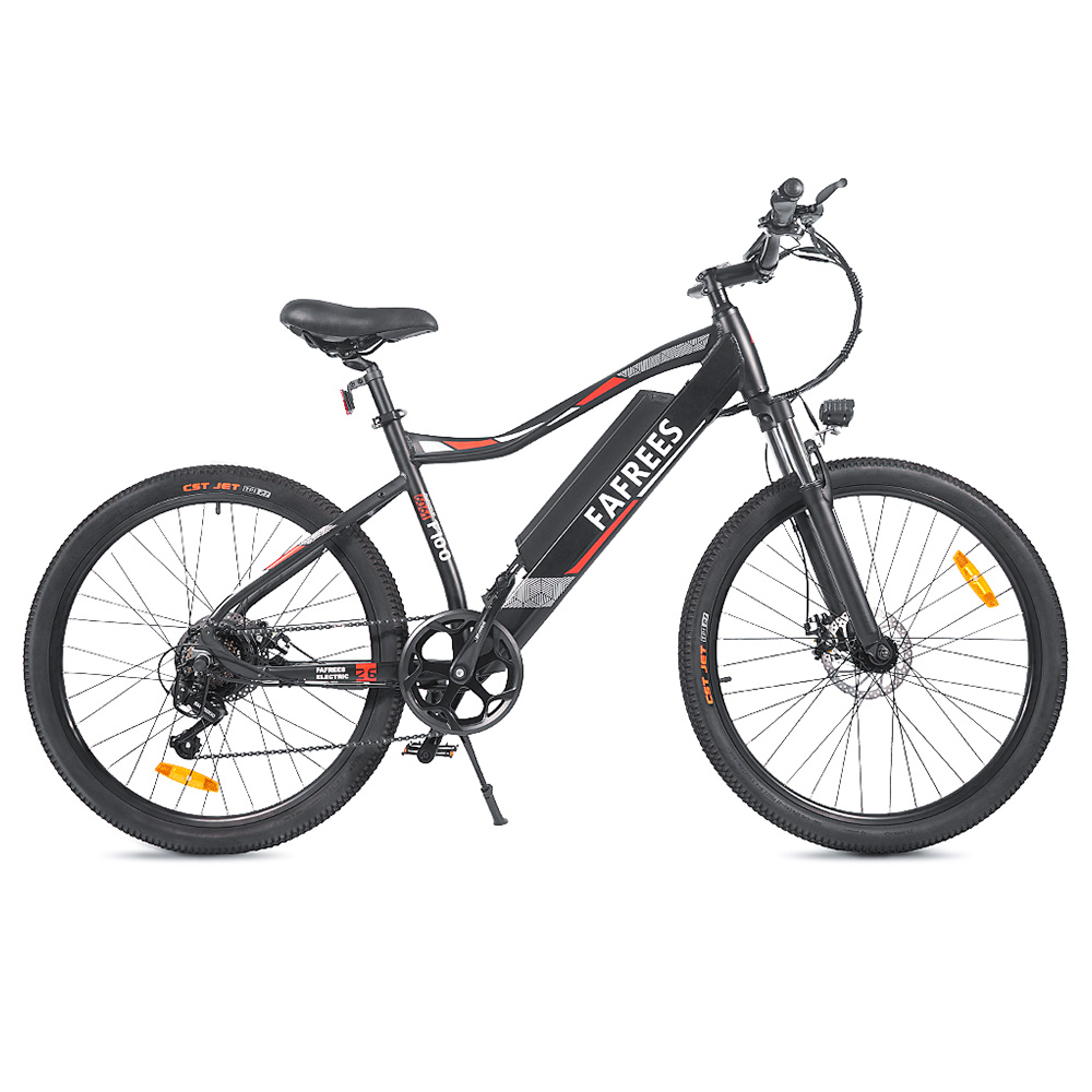 FAFREES F100 26 Inch Electric Bike Max Speed 33Km/h Mountain Ebike 250W Motor 48V 11.6Ah Removable Battery Recharge System Shimano 7 Speed Gears LED Display Aluminum Alloy Frame - Black