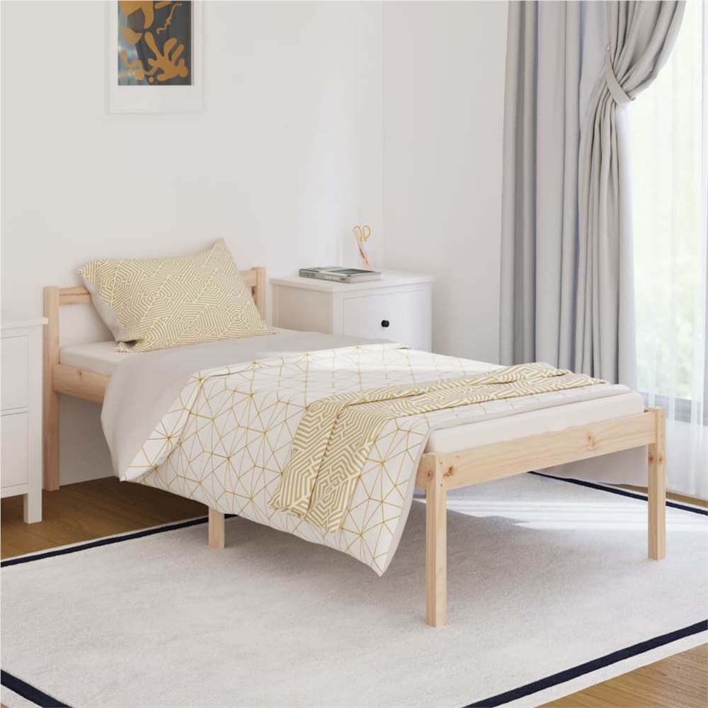 

Bed Frame Solid Wood Pine 90x190 cm 3FT Single