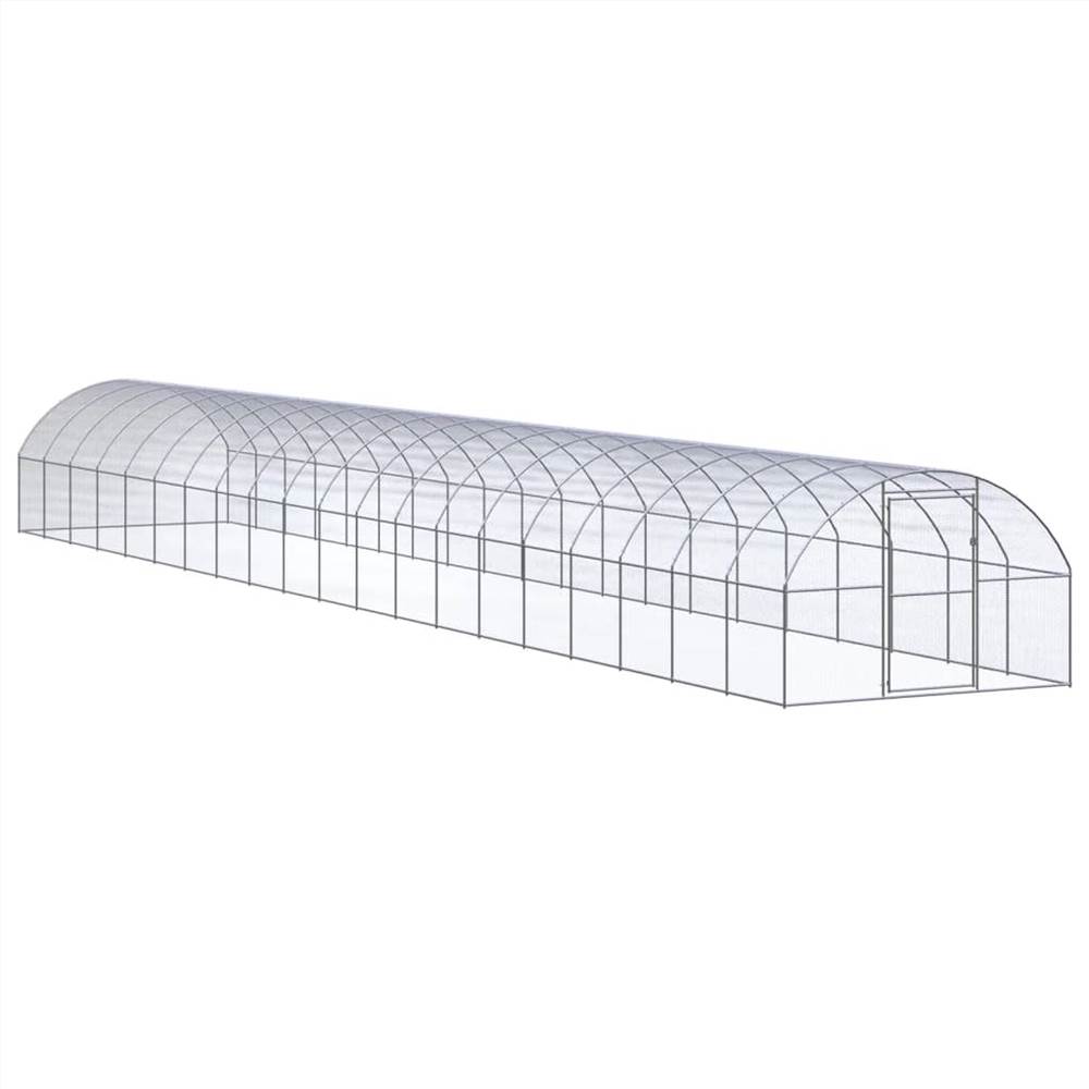 

Outdoor Chicken Coop 3x20x2 m Galvanised Steel