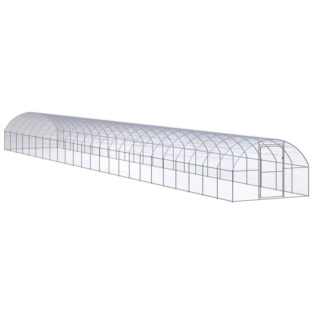 

Outdoor Chicken Coop 3x24x2 m Galvanised Steel