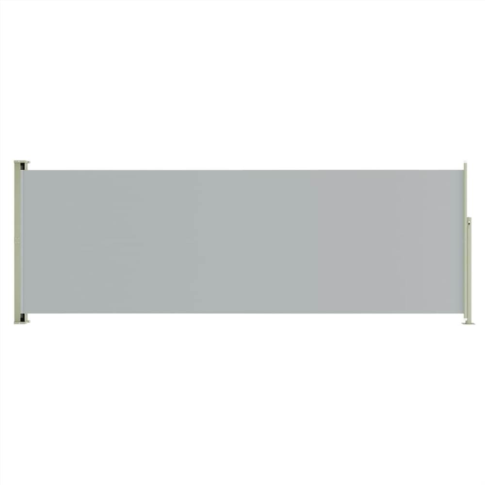 Patio Retractable Side Awning 180x500 cm Grey