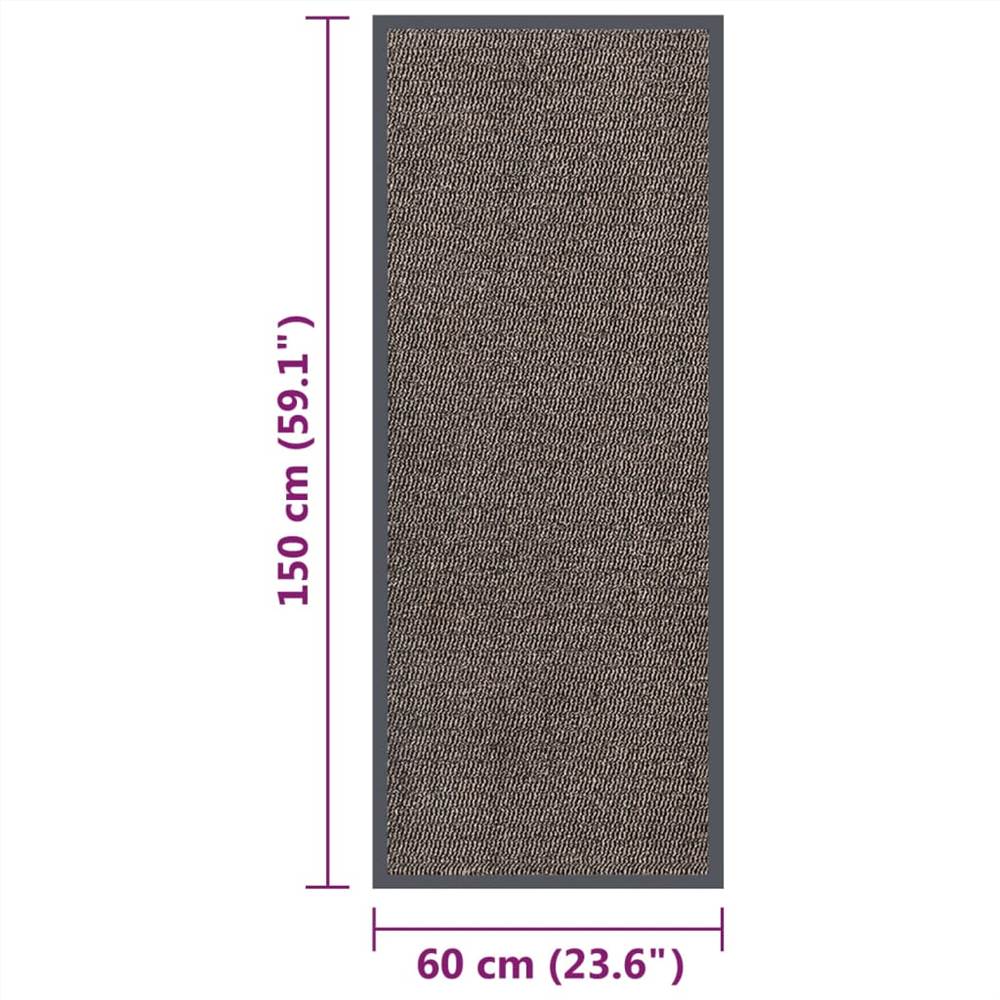 Doormat Tufted 60x150 cm Dark Brown