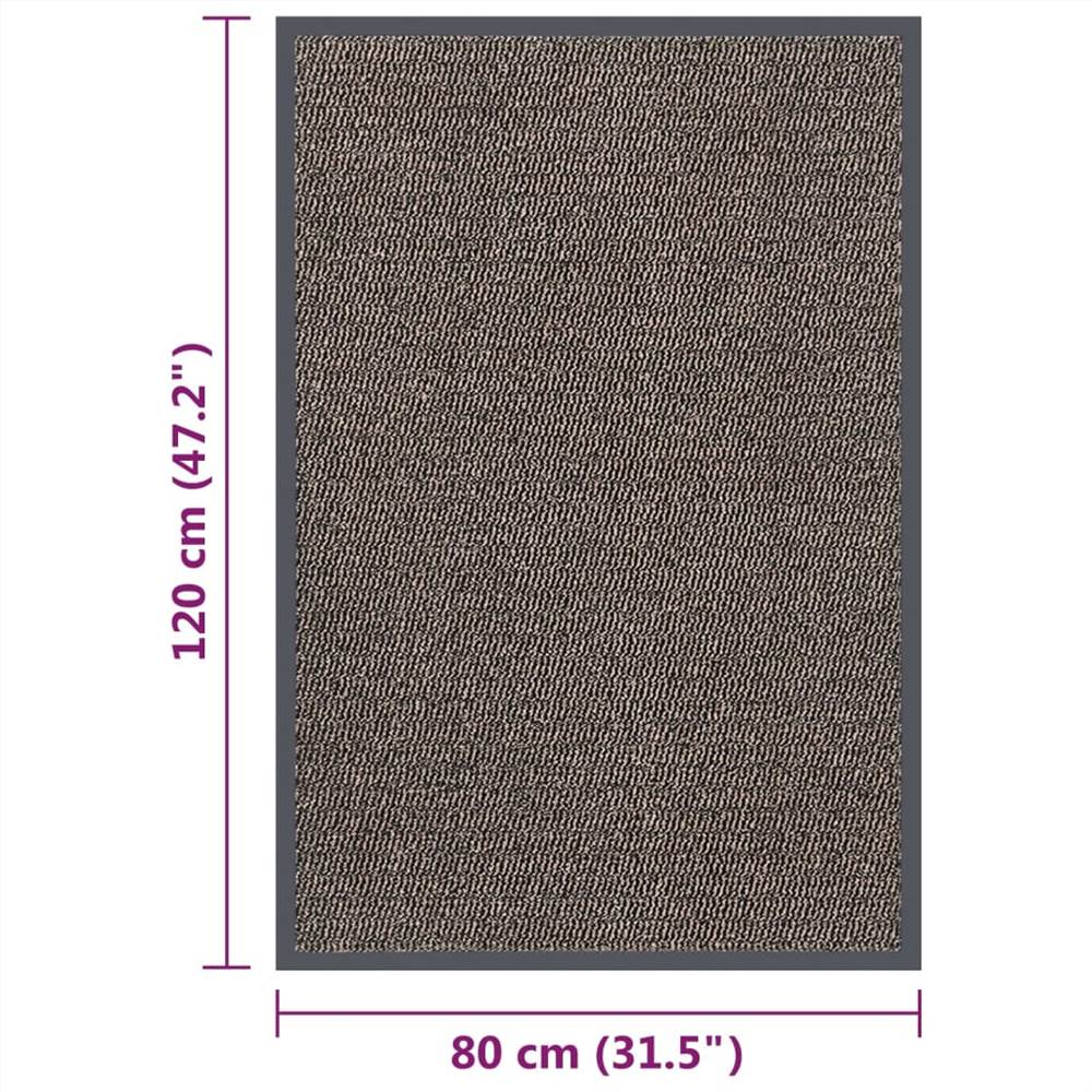 Doormat Tufted 80x120 cm Dark Brown