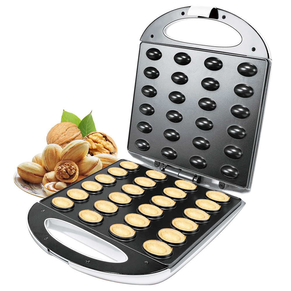 Sonifer SF6062 1400W Electric Walnut Cake Waffle Maker, 24 Holes Nuts Plate, Non-stick Cooking Biscuits Making Machine