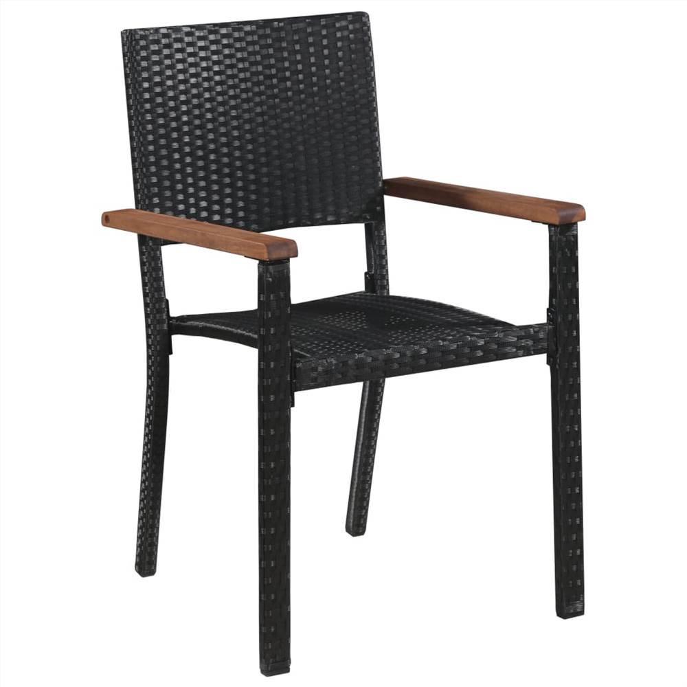 

9 Piece Garden Dining Set Black