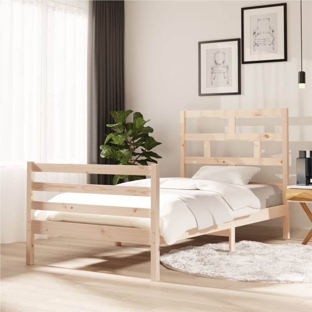 

Bed Frame Solid Wood Pine 100x200 cm Single