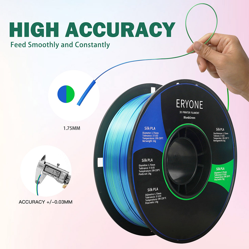 ERYONE Dual Color Silk PLA Filament Blue and Green Canada