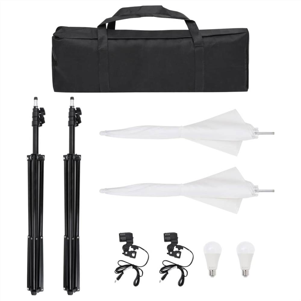 Photo Studio Kit with Light Set, Backdrop and Reflector