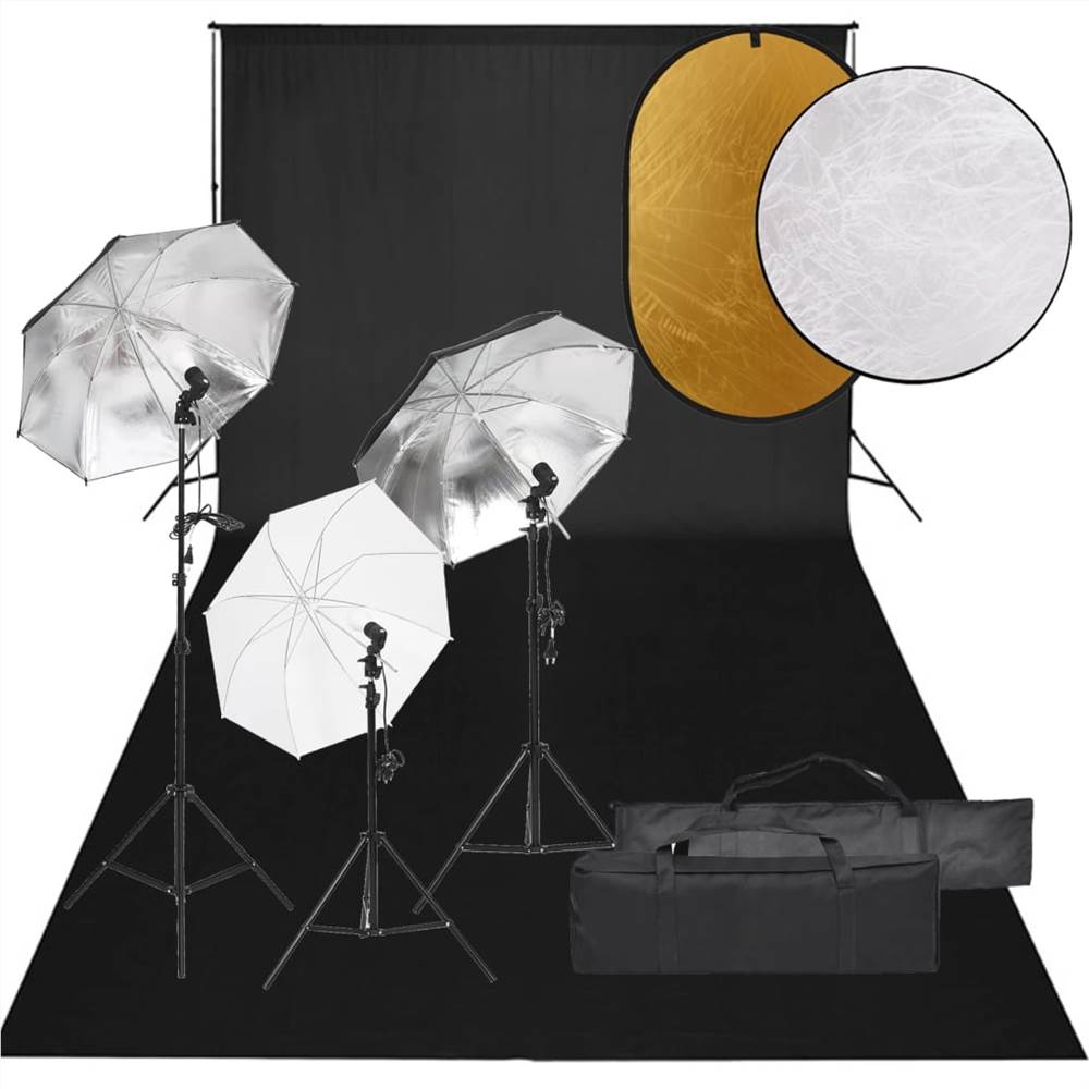 Photo Studio Softbox Kit Éclairage avec Backdrops Parapluie Lumière