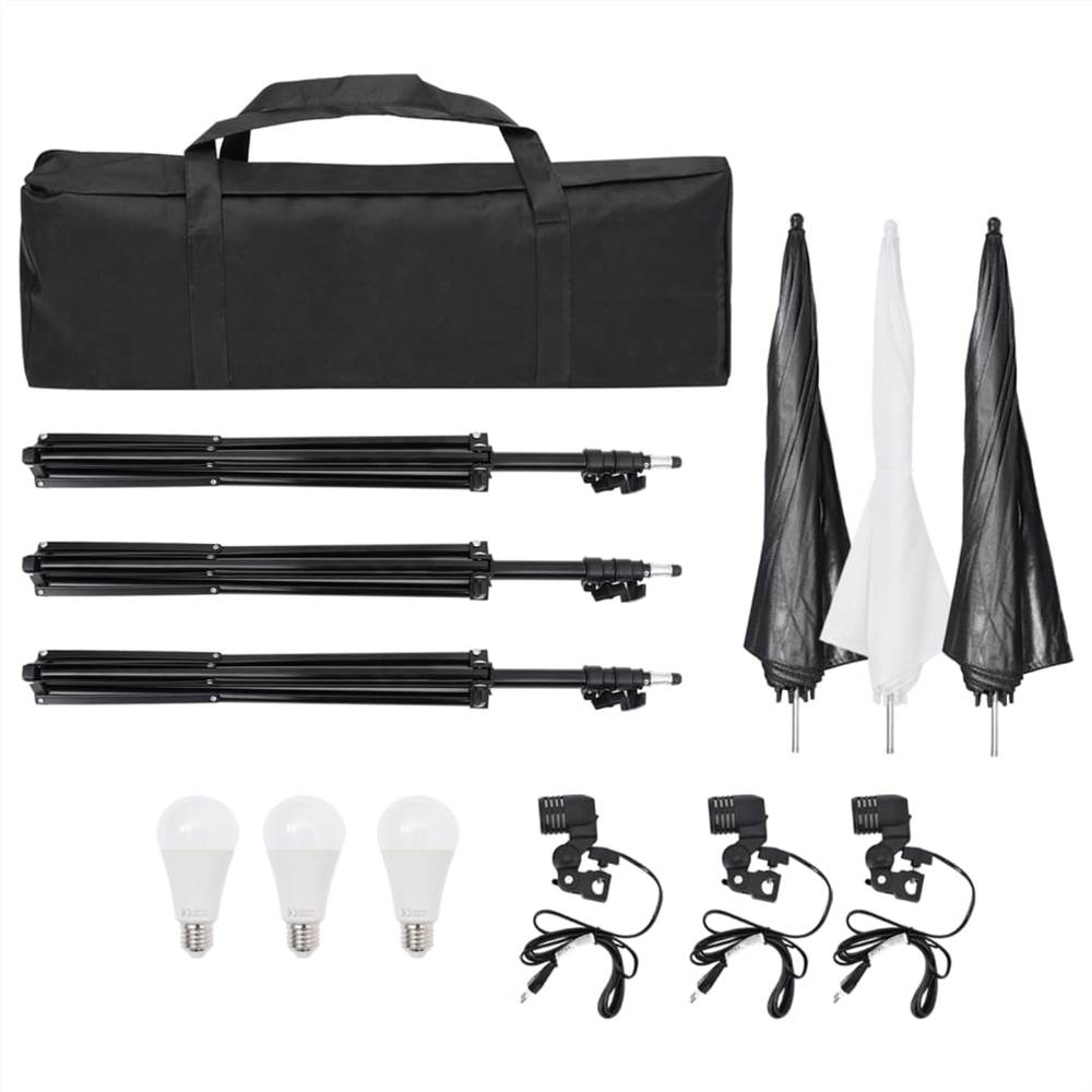 Photo Studio Kit with Light Set, Backdrop and Reflector