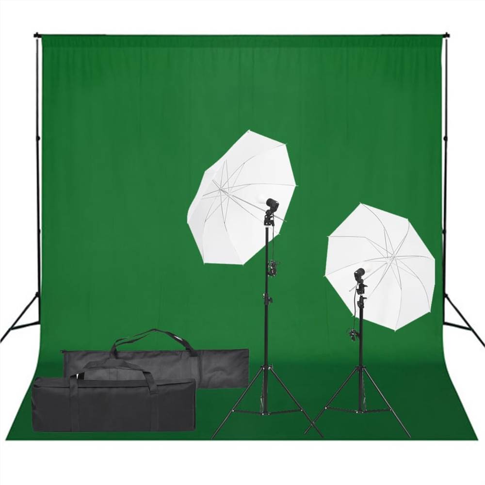 Kit per studio fotografico con set di luci e sfondo