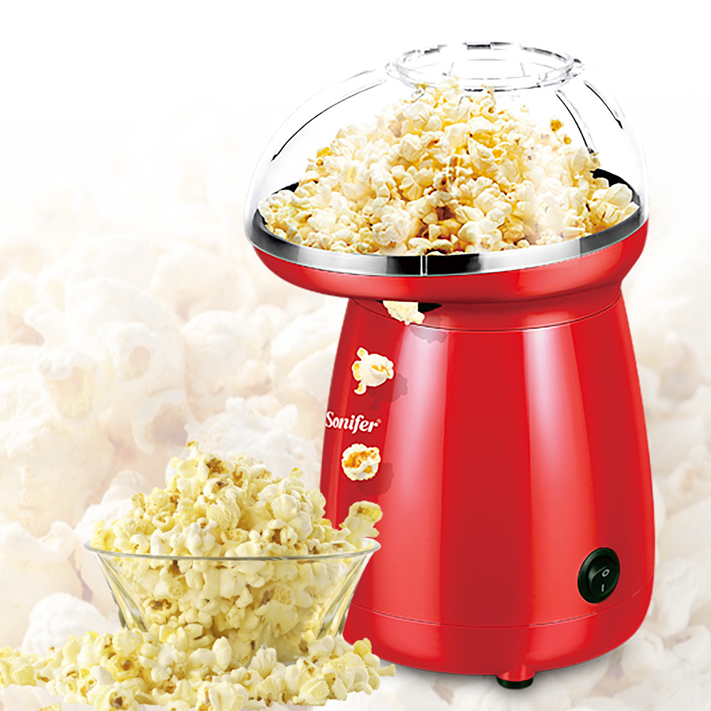 Sonifer SF4014 1200W domowy ekspres do popcornu, elektryczna maszyna do kukurydzy bez oleju na gorące powietrze, szybkie popcornowe przekąski filmowe